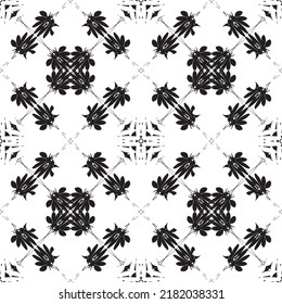 Patrón de malla blanca y negra. Patrón negro sobre fondo blanco.Para decorar tela, papel, papel pintado y embalaje.
