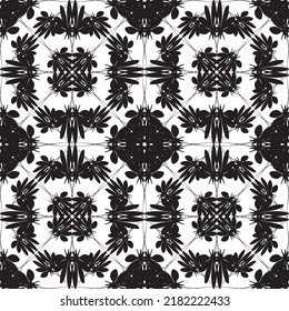 Patrón de malla blanca y negra. Patrón negro sobre fondo blanco.Para decorar tela, papel, papel pintado y embalaje.