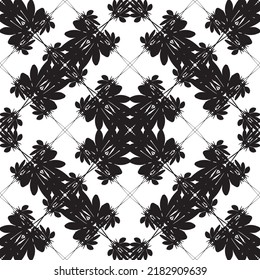 Black and white mesh pattern. Black pattern on a white background.For decorating fabric, paper, wallpaper, and packaging.
