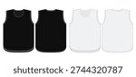 Black and White Mesh Tank Top Front and Back Mockup