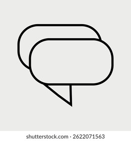 Black and white message icon