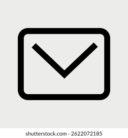 Black and white message icon