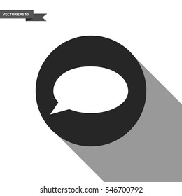 Black and white message web icon on a white background. Vector, eps10