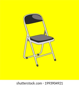 Black and white metal chair visual design