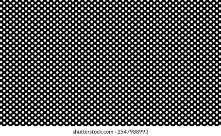 Black white metal mesh seamless pattern. monochrome perforated grid. seamless white circles pattern. metal net texture background