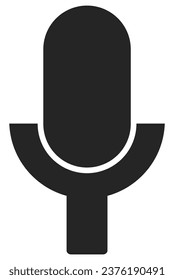 Black and White Micro-Phone Icon