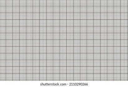 Black and white millimeter graph paper grid seamless pattern. Digital ecg diagram hospital page. Geometric checkered background for print, school, architect, medicine, science line scale measurement
