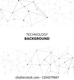 Black and white minimal background with abstract polygon