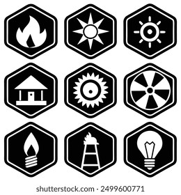 Black and White Minimal Basic elements Icon Set 