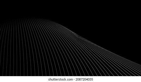 Black and white minimal lines abstract geometric background. Vector design