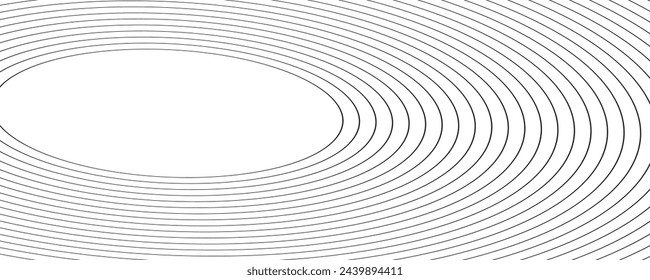 Black and White minimal round lines abstract futuristic tech background. Vector digital art design