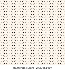 Black and white minimalist background. Vector seamless pattern with simple shapes, small rhombuses, tiny diamonds, dots in regular grid. Stylish minimal monochrome texture. Repeated decorative design