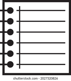 black and white minimalist document and paper icon. vector icon