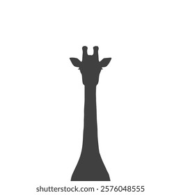 Black and White Minimalist Giraffe Design