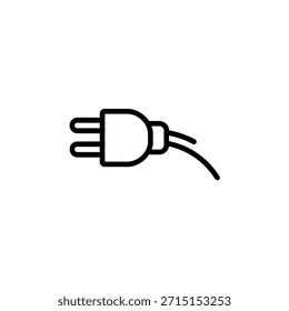 Schwarz-Weiß-Miniatur-Plug-Symbol, Vektorgrafik