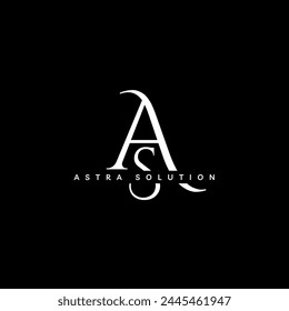 Logo inicial de Profesional minimalista blanco y negro