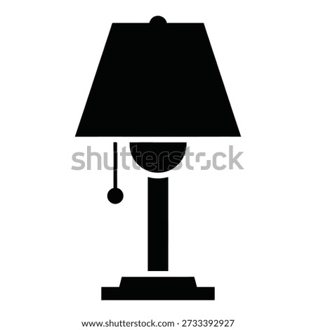 Black and white minimalist table lamp silhouette monochrome