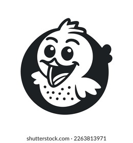 Black and white minimalistic logo with an adorable and cute eagle.