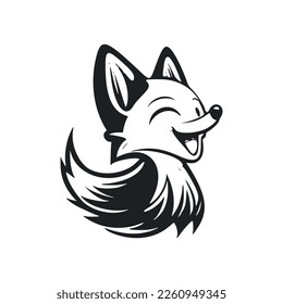 Black and white minimalistic logo with a Pleasant Cheerful pony.
