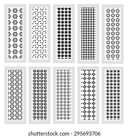 black and white mix style pattern vector illustration image made by geometric shapes such as star, triangle, line, polygon