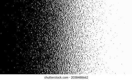 Black and white are mixed in half. Black and white are half dissolved in each other. Grainy texture. Grunge texture. Mix Grunge Halftone. Art backdrop. Vector background