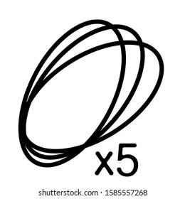 Black and white mixed rhythmic gymnastics icons hoops ball clubs