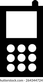 Black and white mobail icon illustration eps 10 