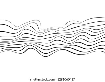 black and white mobious wave abstract background