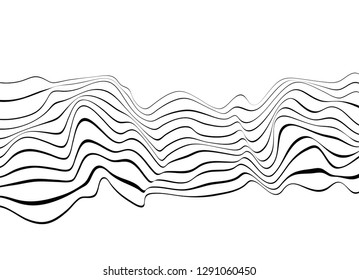 black and white mobious wave abstract background