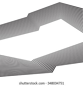 black and white mobious wave stripe optical abstract design
