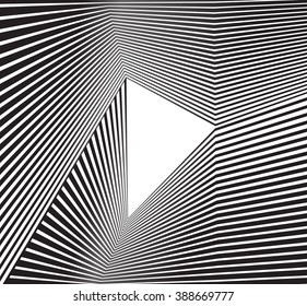 black and white mobious wave stripe optical abstract design