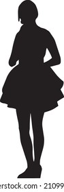 Black and white model prize medal silhouette