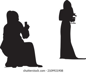 Black and white model silhouette with selfie