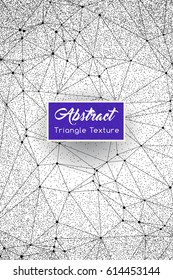 Black and White Modern Abstract Triangle Internet Network Texture Pattern Vector Art Illustration