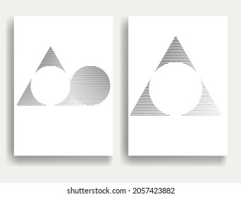 Black and white modern art minimal background . Vector design composition with various geometric shapes . Abstract contemporary art . New modernism design.