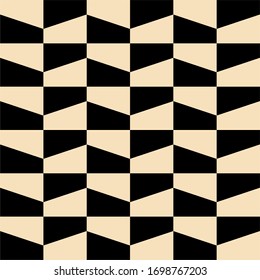 Black and white modern background; op art pattern with split squares