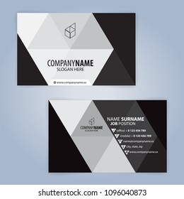 Black and White modern business card template, Illustration Vector 10