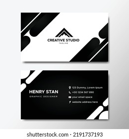 black and white modern business card template