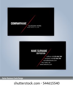 Black and White modern business card template, vertical, Illustration Vector 10