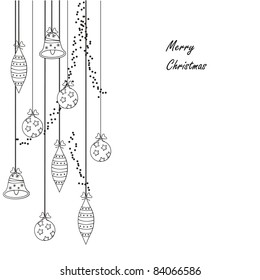 Black and white modern christmas card