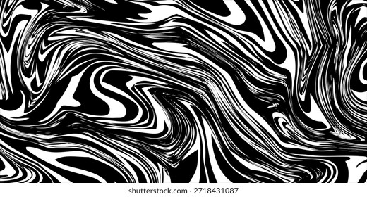 Fondo de mármol fluido moderno en blanco y negro. Abstractas diseño de pintura líquida.