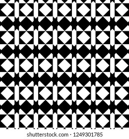 Black & white Modern geometric repeating pattern for trendy surface designs and decor, textile, fabric, wallpaper, backdrops, templates, background, packaging and wrapping. pattern swatch at eps. file