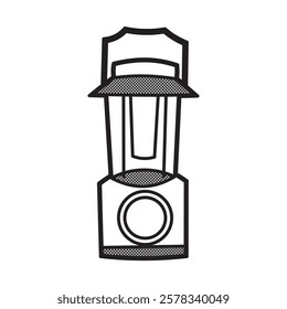 black and white modern led lamp image vector