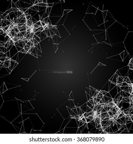 Fondo de líneas modernas en blanco y negro | Ilustración vectorial