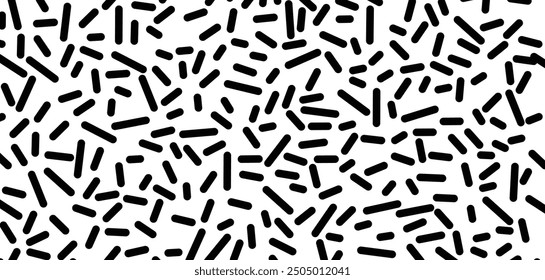 Black and White Modern Memphis Pattern Background