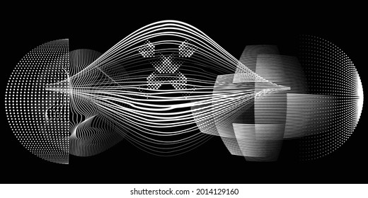 Black and white modern minimal background . Vector design composition with various geometric shapes . Abstract contemporary art .