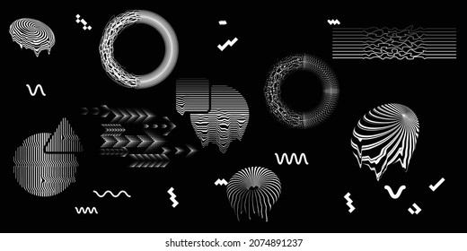 Negro y blanco moderno fondo mínimo. Composición de diseño de vectores con varias formas geométricas. Resumen del arte contemporáneo. Nuevo modernismo.