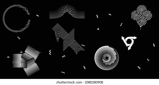 Black and white modern minimal background . Vector design composition with various geometric shapes . Abstract contemporary art . New modernism .