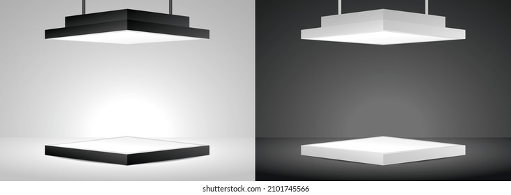 black and white modern minimal display stage 3d illustration vector