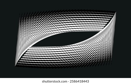 black and white modern op art background, halftone dynamic pattern, vector texture